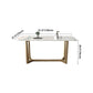 Contemporary Rectangle Dining Room Table White Sintered Stone Table with Gold Trestle Base Clearhalo ' dining_table' 'Dining Tables & Seating' 'Dining Tables' 'furn' 'furn_dining_table' 'Furniture' 'furniture_dining_table' 'Kitchen & Dining Furniture' 'kitchen&dining_furn' 'kitchen' 'kitchen_dining_table' 1200x1200_caf86100-cee7-4cda-81cd-e731be5fd0fd
