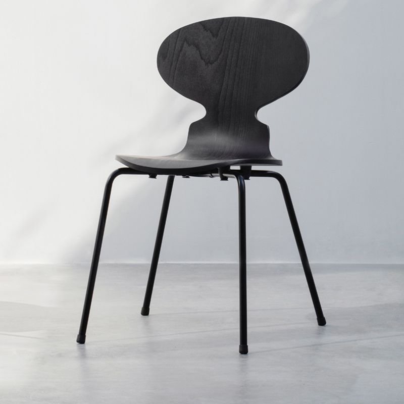 Industrial Style Wood Dining Side Chair Solid Back Armless Single Dining Chair Clearhalo ' kitchen&dining_furn' 'Dining Chairs' 'Dining Tables & Seating' 'dining_chair' 'furn' 'furn_dining_chair' 'Furniture' 'furniture_dining_chair' 'Kitchen & Dining Furniture' 'kitchen' 1200x1200_caf8e52f-02d3-4aa6-bf28-cfbff4892afb