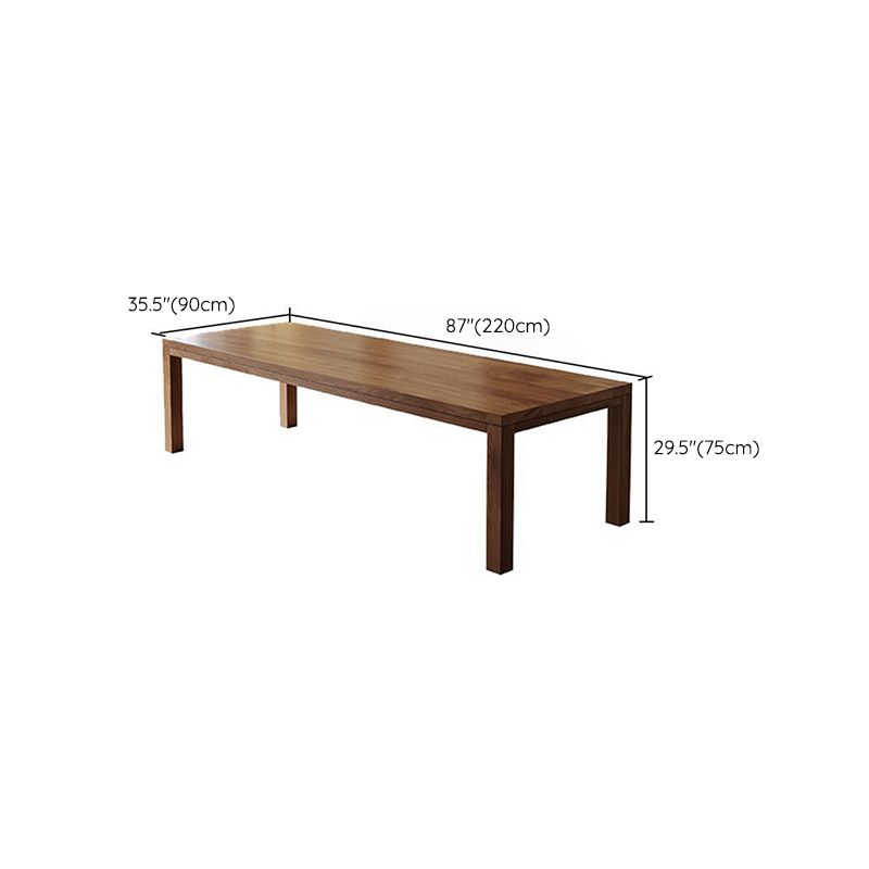 Mesa de comedor moderna de madera maciza, mesa de comedor de 4 patas para comedor