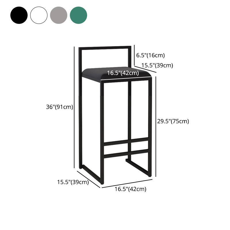 Contemporary Matte Finish Velvet Bar Stool Jewelry Shop Footrest Stool Clearhalo 'Bar Furniture' 'Bar Stools' 'bar_stools' 'Furniture' 'furniture_bar_stools' 'Kitchen & Dining Furniture' 1200x1200_caf94849-da75-4512-95eb-816f6f144360