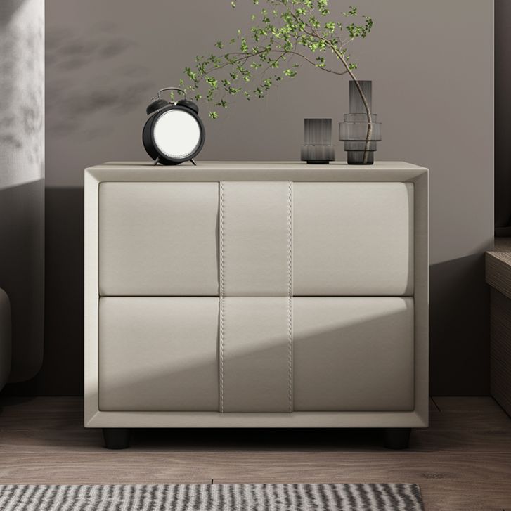 Rectangular Two Drawer Nightstand Contemporary 15.7" H Night Table Clearhalo 'Bedroom Furniture' 'furn' 'furn_night_stand' 'Furniture' 'night_stand' 'Nightstands' 1200x1200_caf9fcf9-c60c-4e5c-a6ed-3c3e18458fdb