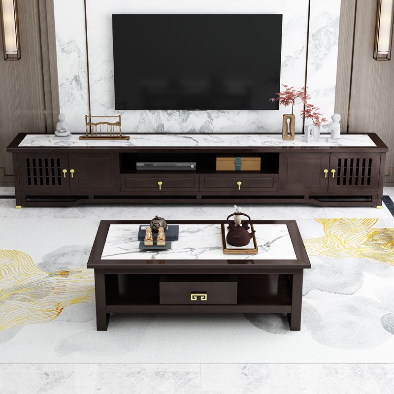New Chinese Solid Wood TV Cabinet Modern and Simple Storage in Living Room TV Console Clearhalo 'furn' 'furn_tv_stands_entertainment_centers' 'Furniture' 'Living Room Furniture' 'TV Stands & Entertainment Centers' 'TV Stands & Media Storage Furniture' 'tv_stands_entertainment_centers' 1200x1200_cafc616b-33c0-4d46-afaf-539315c47137