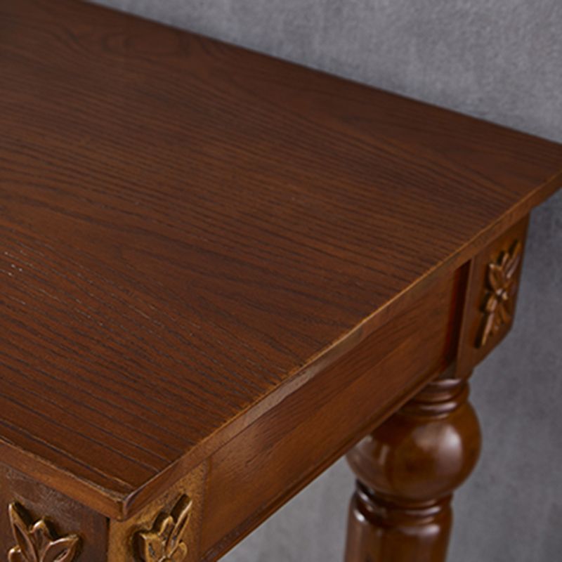 Moderne stijl rechthoekige bartafel bruin massief hout vaste bar wijntafel voor thuis