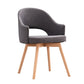 Modern Linen Dining Chair Open Back Dining Side Furniture with Wood Legs in Matte Finish Clearhalo 'Dining Chairs' 'Dining Tables & Seating' 'dining_chair' 'furn' 'furn_dining_chair' 'Furniture' 'Kitchen & Dining Furniture' 1200x1200_cafe22cf-d3cf-45c6-845e-55893aaeb1f7