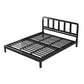 Modern Metal Folding Bed Rectangular Open-Frame Bed with Metal Legs