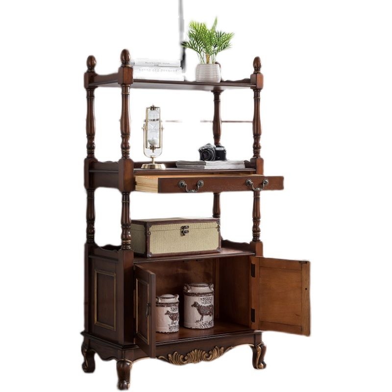 Industrial Rubberwood Chest with Doors Storage Cabinet with Shelves Clearhalo 'Cabinets & Chests' 'cabinets_chests' 'furn' 'furn_cabinets_chests' 'Furniture' 'Living Room Furniture' 1200x1200_cb010635-e21b-4731-b438-f90e7051f44b