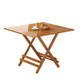 Contemporary Natural Folding Table Bamboo Home Dining Table with Pedestal Base