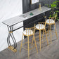 Rectangle Sintered Stone Dining Table Black and Metal Base Bar Table Clearhalo 'Bar Furniture' 'Bar Tables' 'bar_tables' 'furn' 'furn_bar_tables' 'Furniture' 'Kitchen & Dining Furniture' 1200x1200_cb02ffb2-2316-45ee-b590-a80b90357bc7
