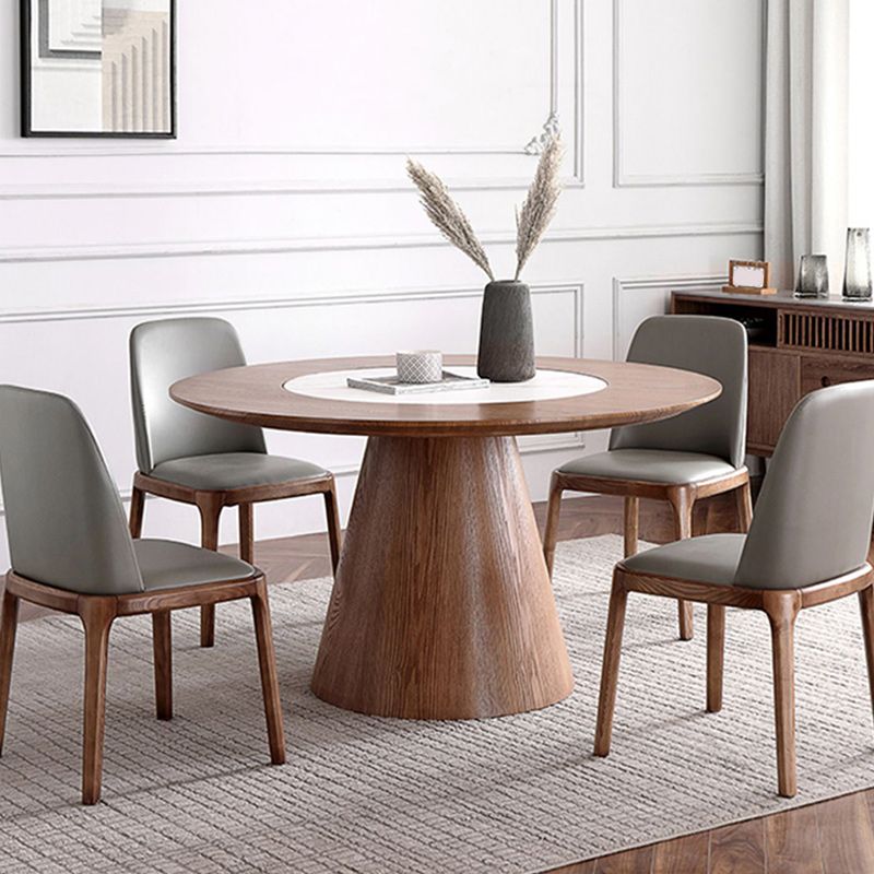 Round Dining Table Set 1/4/5/7 Pcs Solid Wood Dining Table and Chairs Clearhalo 'Dining Room Sets' 'Dining Tables & Seating' 'dining_room_set' 'furn' 'furn_dining_room_set' 'Furniture' 'Kitchen & Dining Furniture' 1200x1200_cb04a51f-7307-4c76-b96a-abd4777f223e