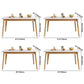 Rubberwood Solid Wood Dining Table Simplicity Dining Table with 4 Legs Clearhalo ' dining_table' 'Dining Tables & Seating' 'Dining Tables' 'Furniture' 'furniture_dining_table' 'Kitchen & Dining Furniture' 'kitchen&dining_furn' 'kitchen' 'kitchen_dining_table' 1200x1200_cb05ab14-0159-450a-aba2-734843996ffd
