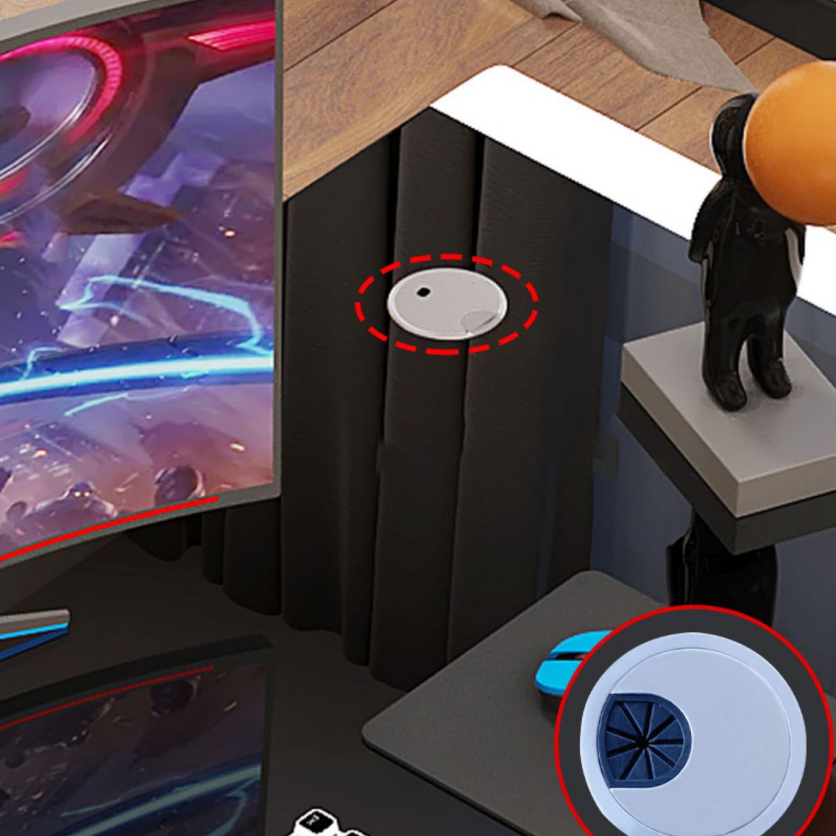 Hedendaags glas Top Office Desk 29.53-inch Tall Writing Desk