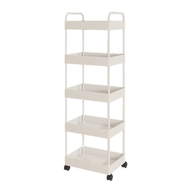 Moderno libreria etagere aperta scaffale in metallo scaffale in plastica scaffale con ruote di caster