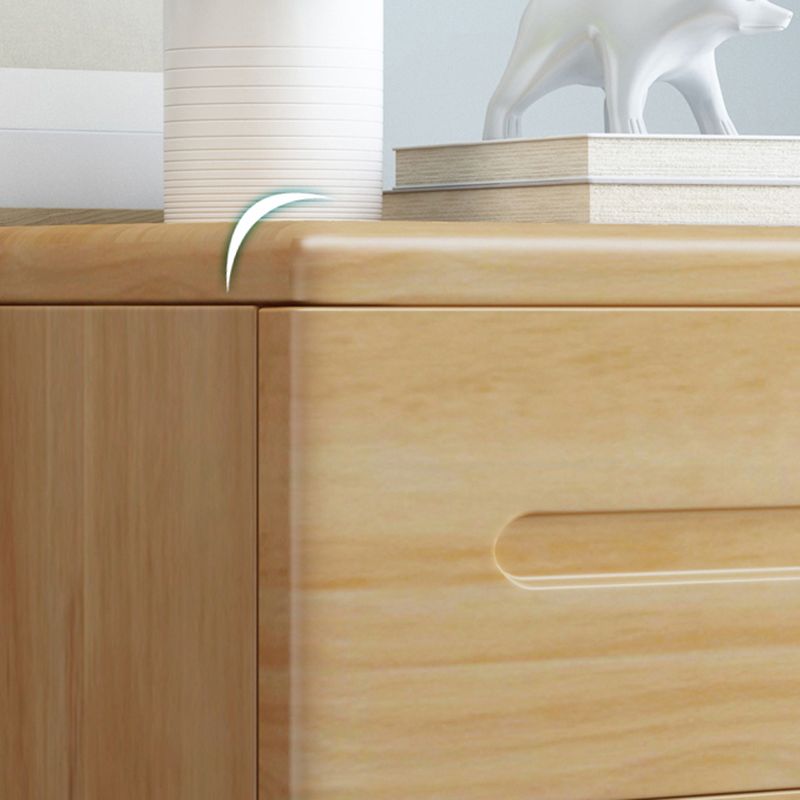 Contemporáneo 22.83 '"Cofre de madera alto, rectángulo 3- Cajón de acento Cofre