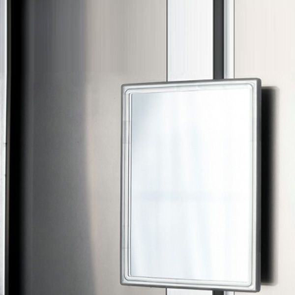 Silver Storage Cabinet with Hinged Doors Contemporary Steel Indoor Cabinet Clearhalo 'Armoires & Wardrobes' 'armoires_wardrobes' 'Bedroom Furniture' 'furn' 'furn_armoires_wardrobes' 'Furniture' 1200x1200_cb0933d3-0774-4e4a-a0d2-85a8f709d4cc