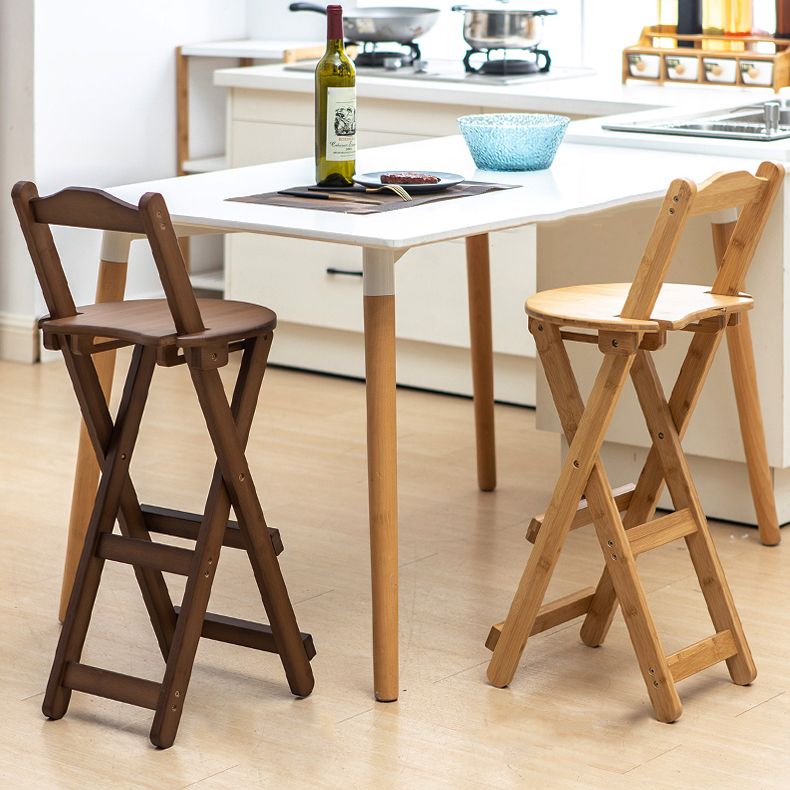 Modern Folding Armless Counter Stool Wood Living Room Bar Stool with Footrest Clearhalo 'Bar Furniture' 'Bar Stools' 'bar_stools' 'furniture_bar_stools' 'Kitchen & Dining Furniture' 'kitchen&dining_furn' 'kitchen' 'kitchen_furn' Furniture' 1200x1200_cb09b830-1939-463f-bf85-7647afcd1350