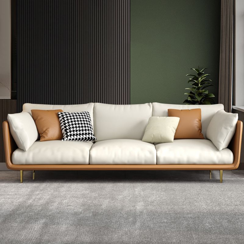 静止した染色抵抗性革張りのリビングルーム枕トップアーム席