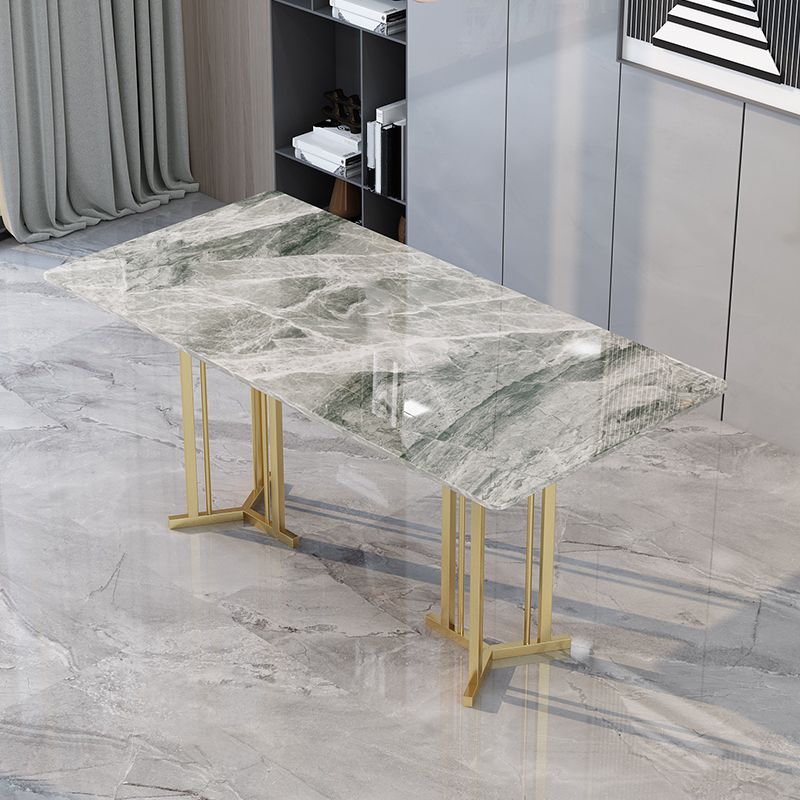 Sintered Stone Dining Table Traditional Luxury Rectangle Table with Gold Frame Clearhalo ' dining_table' 'Dining Tables & Seating' 'Dining Tables' 'furn' 'furn_dining_table' 'Furniture' 'furniture_dining_table' 'Kitchen & Dining Furniture' 'kitchen&dining_furn' 'kitchen' 'kitchen_dining_table' 1200x1200_cb0c48ea-39be-46bd-a053-76bf8bdfdd85