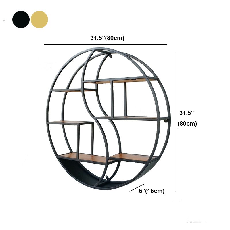 Modern Wall Mounted Bookshelf with Metal Frame Solid Wood Bookcase Clearhalo 'Bookcases' 'furn' 'furn_bookcases' 'Furniture' 'furniture_bookcases' 'Office Furniture' 1200x1200_cb0d2a01-0190-46bc-867e-fe6faf92c229