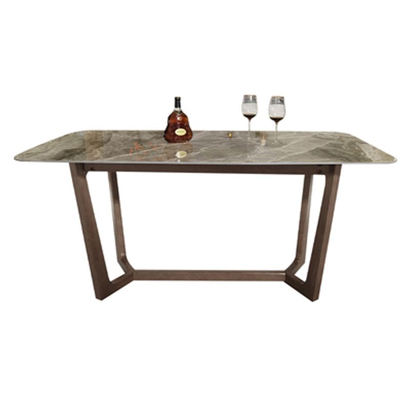 Sintered Stone Modern Rectangle Dining Table Grey Stone Top Table with Trestle Base Clearhalo ' dining_table' 'Dining Tables & Seating' 'Dining Tables' 'Furniture' 'furniture_dining_table' 'Kitchen & Dining Furniture' 'kitchen&dining_furn' 'kitchen' 'kitchen_dining_table' 1200x1200_cb0d464e-0035-401c-9269-b38507b0288c