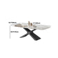 Modern Sintered Stone Top Dining Set Rectangle 1/4/5/6/7 Pieces Dinette Table Set