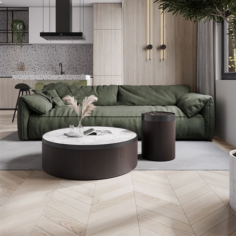 Slipcovered stationaire woonkamer kussen bovenarmkussens Groene bank