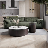 Slipcovered stationaire woonkamer kussen bovenarmkussens Groene bank