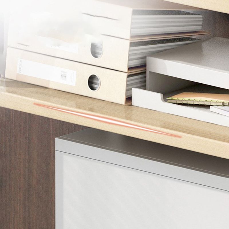 Industrial Style Wooden Bookshelf Etagere Bookcase with Caster Wheels for Office Clearhalo 'Bookcases' 'furn' 'furn_bookcases' 'Furniture' 'furniture_bookcases' 'kitchen' 'kitchen_bookcases' 'Living Room Furniture' 'Office Furniture' 1200x1200_cb0eba86-5fa9-49ca-a0ea-11b9be7d3b24