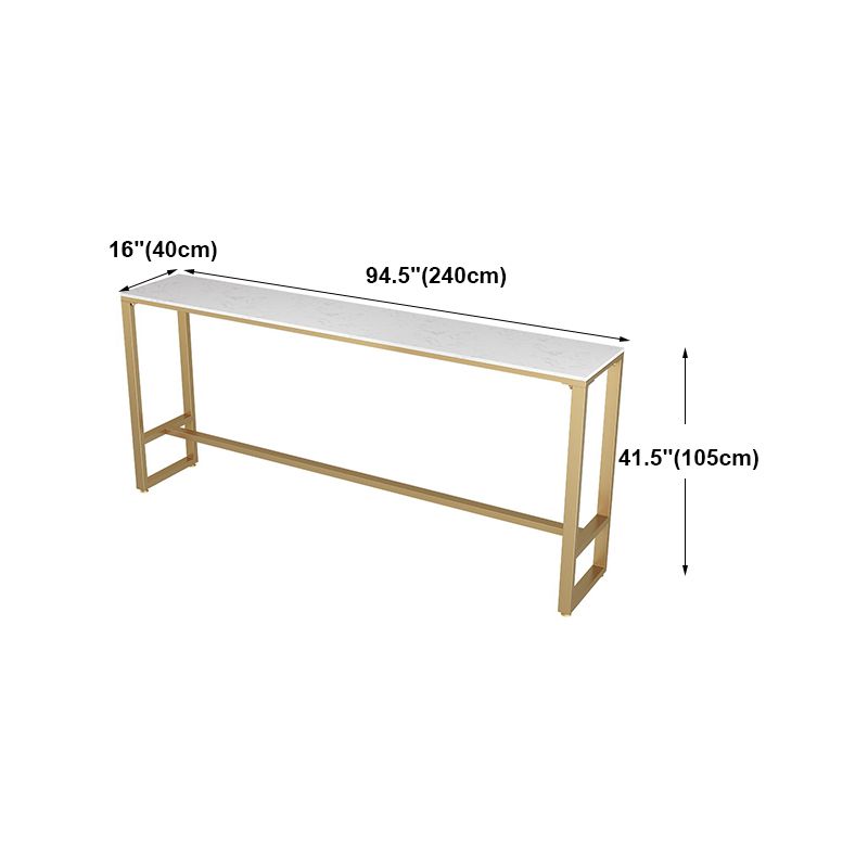 42-inch Height Cocktail Bar Table Glam Style Stone Top Bar Table for Living Room Clearhalo 'Bar Furniture' 'Bar Tables' 'bar_tables' 'furn' 'furn_bar_tables' 'Furniture' 'furniture_bar_tables' 'Kitchen & Dining Furniture' 'kitchen&dining_furn' 'kitchen' 1200x1200_cb107260-6bb2-4d25-8350-2d7f0af85b02