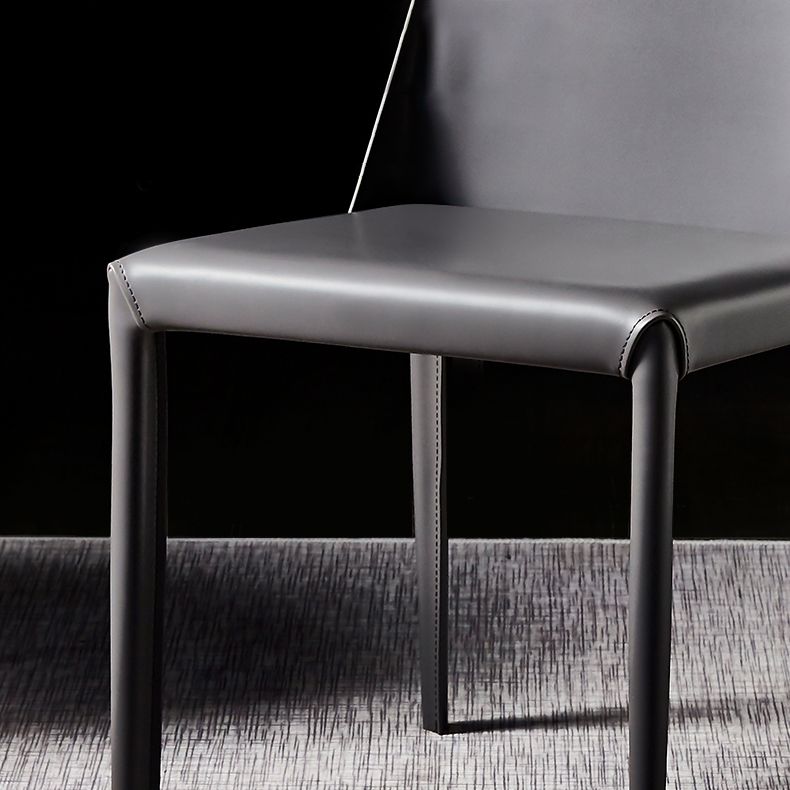 Leather Designer Style Home Chair Matte Finish Parsons Dining Side Chair Clearhalo ' kitchen&dining_furn' 'Dining Chairs' 'Dining Tables & Seating' 'dining_chair' 'furn' 'furn_dining_chair' 'Furniture' 'furniture_dining_chair' 'Kitchen & Dining Furniture' 'kitchen' 1200x1200_cb10a358-620a-424d-a879-5ca49c0cb355