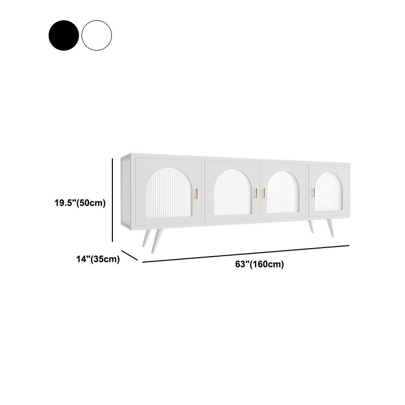 Console TV TV in metallo industriale chiuso con porte