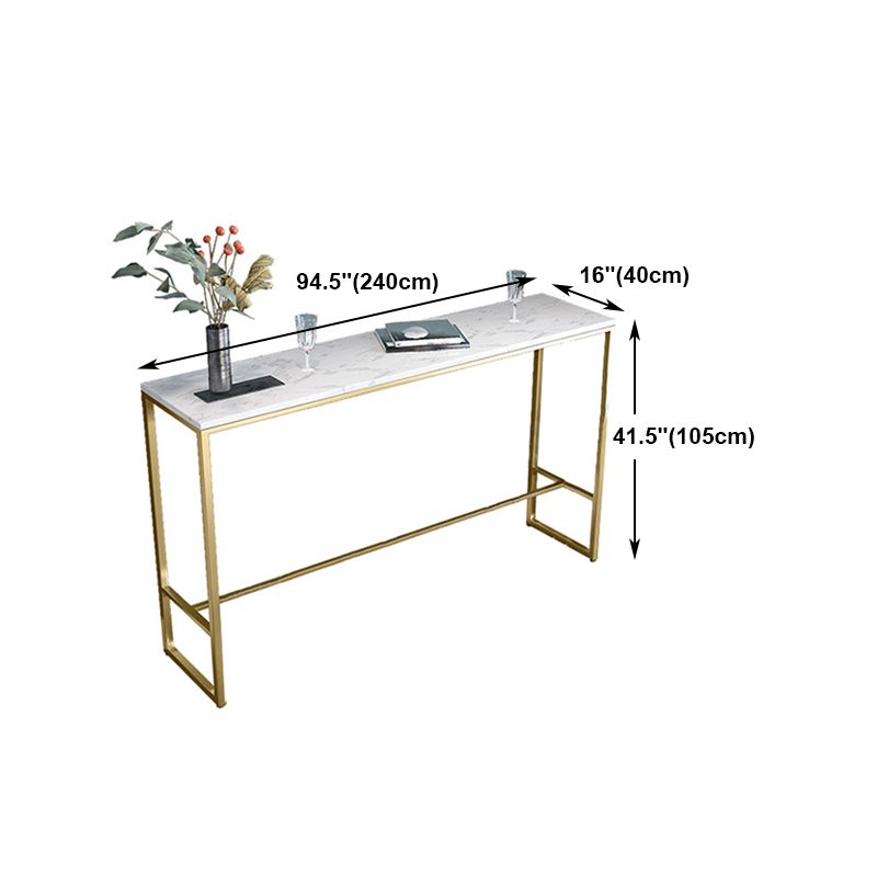 Rectangle Stone Bar Dining Table Traditional Luxury Bar Table with Trestle Base Clearhalo 'Bar Furniture' 'Bar Tables' 'bar_tables' 'furn' 'furn_bar_tables' 'Furniture' 'furniture_bar_tables' 'Kitchen & Dining Furniture' 1200x1200_cb12ce77-c6df-4eba-90ae-631550d417b7