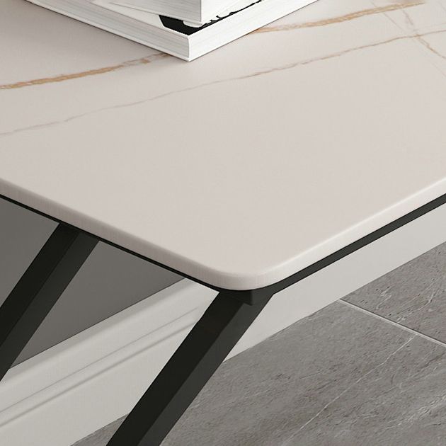 Rectangle Minimalist Dining Table White Tone Fixed Table of Sintered Stone Clearhalo ' dining_table' 'Dining Tables & Seating' 'Dining Tables' 'furn' 'furn_dining_table' 'Furniture' 'furniture_dining_table' 'Kitchen & Dining Furniture' 'kitchen&dining_furn' 'kitchen' 'kitchen_dining_table' 1200x1200_cb13a07c-d2cb-400d-bc18-f6705acffdbc