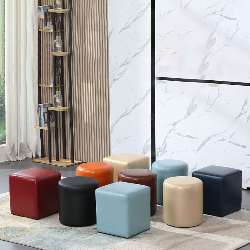 Orange Modern Pouf Water Resistant Solid Color Round Pouf for Drawing Room Clearhalo 'furn' 'furn_ottomans_poufs' 'Furniture' 'Living Room Furniture' 'Ottomans & Poufs' 'ottomans_poufs' 1200x1200_cb15f77c-02bd-4691-8c01-6803db2be4ef