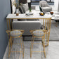 Nordic Glam Sintered Stone Table Dining Bar Counter Table for Kitchen Clearhalo 'Bar Furniture' 'Bar Tables' 'bar_tables' 'furn' 'furn_bar_tables' 'Furniture' 'furniture_bar_tables' 'Kitchen & Dining Furniture' 1200x1200_cb167048-b168-46b5-9f0a-7d1dd190cdc6