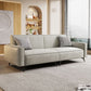 Contemporary 31.49" H Faux Leather Square Arm Sofa for Living Room