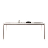 Sintered Stone Top Luxury White Table for Restaurant Rectangle Dining Table with 4 Legs Clearhalo 'Dining Tables & Seating' 'Dining Tables' 'dining_table' 'Furniture' 'furniture_dining_table' 'Kitchen & Dining Furniture' 1200x1200_cb188863-45f5-4560-8603-03046f906320