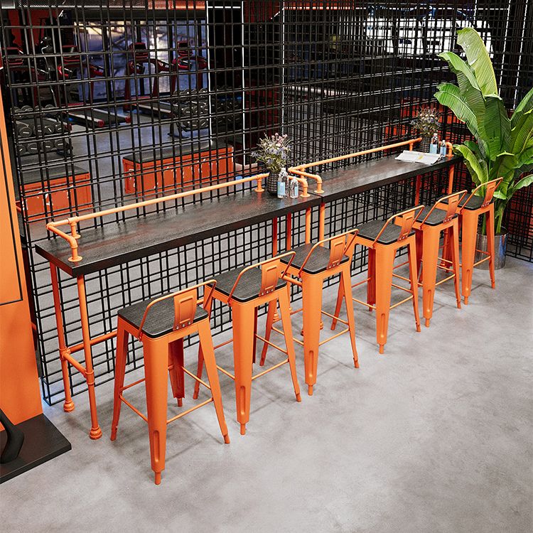 Indoor Contemporary Bar Dining Table Rectangle Metal Legs Bar Table Clearhalo 'Bar Furniture' 'Bar Tables' 'bar_tables' 'furn' 'furn_bar_tables' 'Furniture' 'Kitchen & Dining Furniture' 1200x1200_cb18a5be-f2fa-4536-ad9d-a509875a04ba