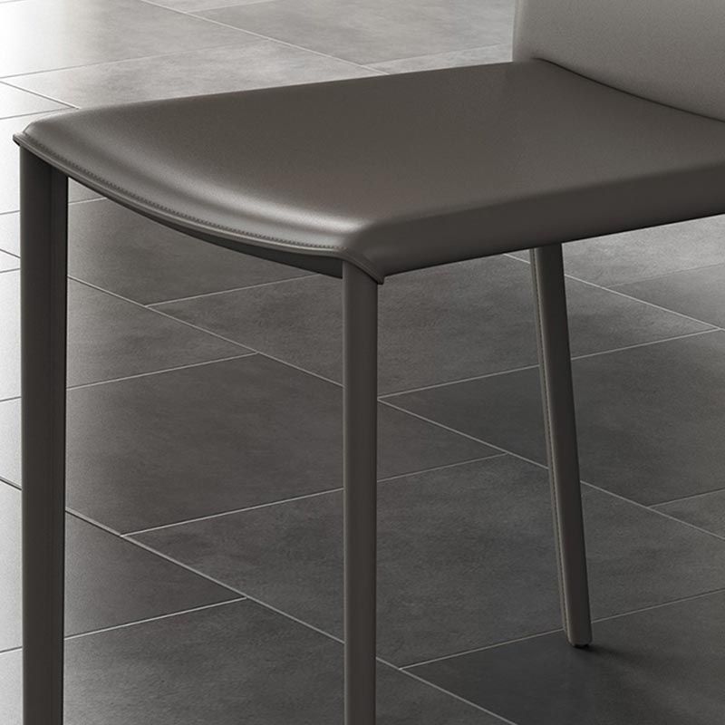 Sedia da pranzo con laterale in pelle contemporanea sedia a braccia da pranzo per sala da pranzo