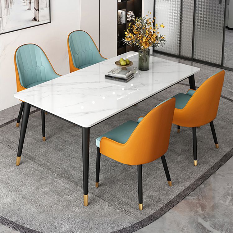 Simplicity Style 4 Legs Dining Site Table Stone Dining Room Furniture for Home Use Clearhalo ' dining_table' 'Dining Tables & Seating' 'Dining Tables' 'furn' 'furn_dining_table' 'Furniture' 'furniture_dining_table' 'Kitchen & Dining Furniture' 'kitchen&dining_furn' 'kitchen' 'kitchen_dining_table' 1200x1200_cb1a0d4e-57bb-409f-a601-da14bb169d14