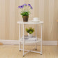 Modern Wood End Side Table Round 2-Tier Corner Table with Storage