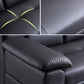 Modern Leather Pillow Top Arms Sleeper Sofa Biscuit Back Sofa Bed