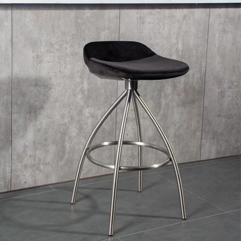 Hedendaagse stijl Faux Leather Bar Stool Low Back Teller Bar Stool voor thuis