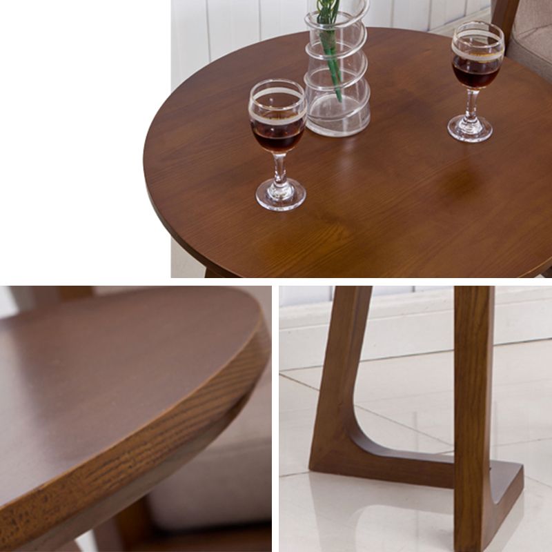 Round Wood Color Dining Table Ash Solid Wood Table Modern with Double Pedestal Clearhalo ' dining_table' 'Dining Tables & Seating' 'Dining Tables' 'furn' 'furn_dining_table' 'Furniture' 'furniture_dining_table' 'Kitchen & Dining Furniture' 'kitchen&dining_furn' 'kitchen' 'kitchen_dining_table' 1200x1200_cb1bad7f-79ba-4d0d-a953-24f755c92ab8