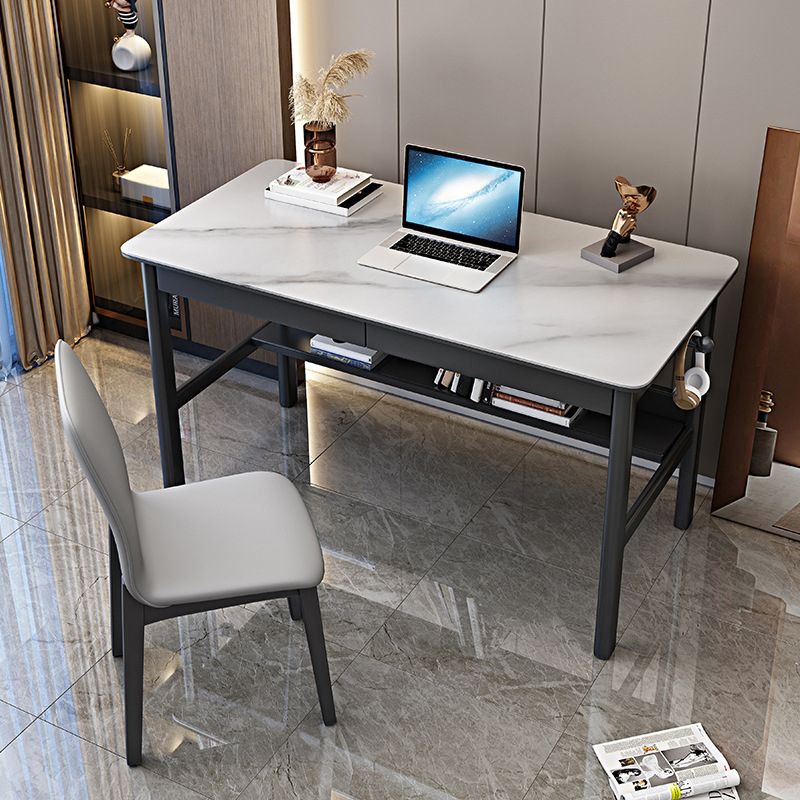 Contemporary Solid Wood Office Desk Antique Finish Computer Desk Clearhalo 'furn' 'furn_office_desk' 'Furniture' 'Office Desks' 'Office Furniture' 'office_desk' 1200x1200_cb1f2d50-7aee-40c2-b9c2-66eb18f49d83