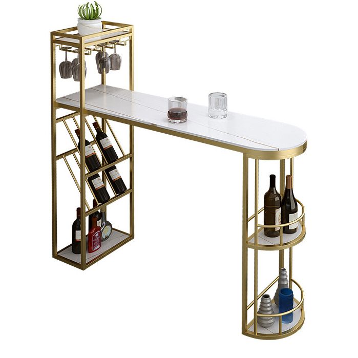 Contemporary Bar Wine Table Indoor Stone Counter Height Table with Storage Clearhalo 'Bar Furniture' 'Bar Tables' 'bar_tables' 'furn' 'furn_bar_tables' 'Furniture' 'furniture_bar_tables' 'Kitchen & Dining Furniture' 1200x1200_cb1f2f1d-c6d3-4b32-acb9-7d8ba4587efe