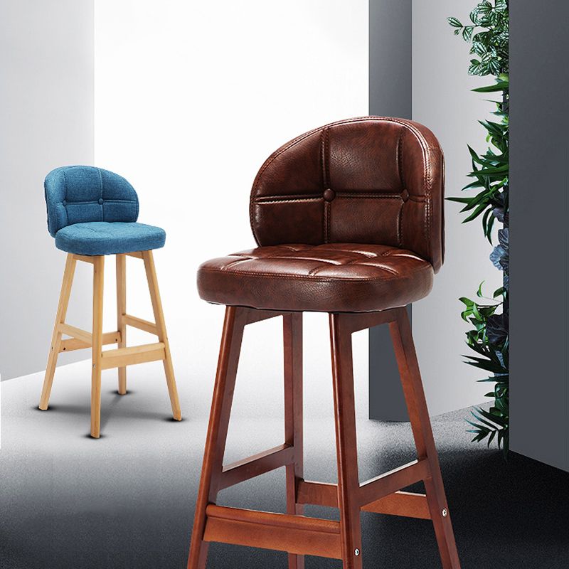 Scandinavian Style Wooden Legs Bar Stool Kitchen Bar Counter Stool 1Pcs Clearhalo 'Bar Furniture' 'Bar Stools' 'bar_stools' 'furn' 'furn_bar_stools' 'furniture_bar_stools' 'Kitchen & Dining Furniture' 'kitchen&dining_furn' 'kitchen' 'kitchen_furn' Furniture' 1200x1200_cb1f731e-367a-4e81-9c8c-699430d8c14d