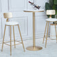 Round Bar Table Gold and Metal Base Bar Table for Kitchen Living Room Coffee Room Clearhalo 'Bar Furniture' 'Bar Tables' 'bar_tables' 'furn' 'furn_bar_tables' 'Furniture' 'Kitchen & Dining Furniture' 1200x1200_cb20cbb8-0fe0-4b22-8bc4-c64144400436