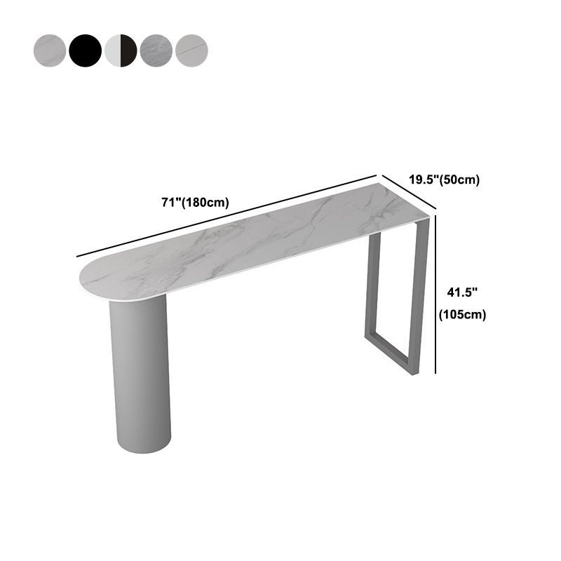 Banda bar da barra da barra da bar di pietra in stile contemporaneo con doppio piedistallo