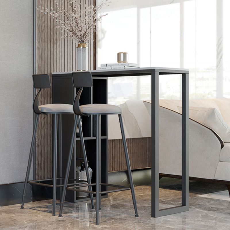 Rectangle Stone Top Counter Table Industrial 42-inch Height Table for Indoor Clearhalo 'Bar Furniture' 'Bar Tables' 'bar_tables' 'furn' 'furn_bar_tables' 'Furniture' 'furniture_bar_tables' 'Kitchen & Dining Furniture' 1200x1200_cb253216-8aa9-432e-9dd7-07fcd3ad43cd