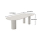 Modern Dinner Table White Faux Marble Top Dining Table with 3 Legs